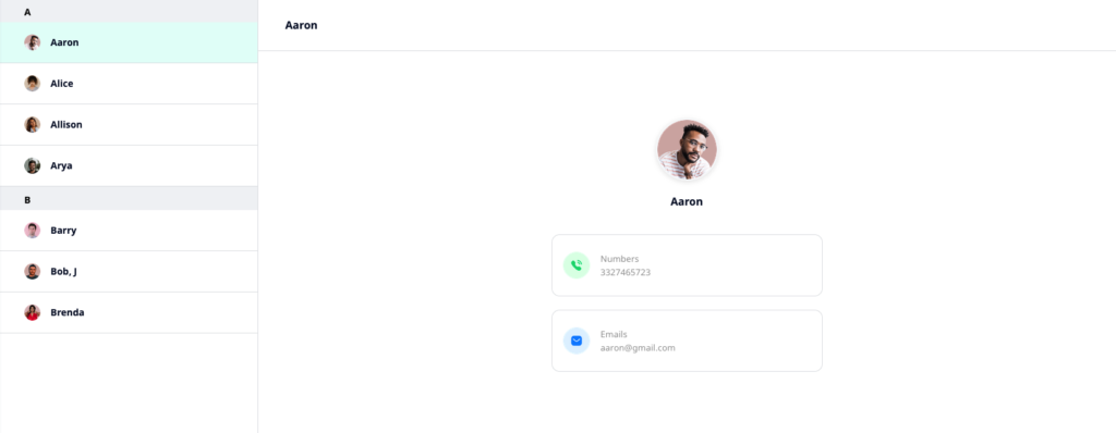 contacts monitoring